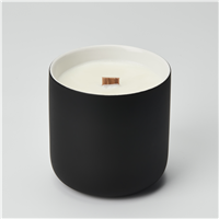 Ceramic Candle Jar 12 oz - Black – Set of 12